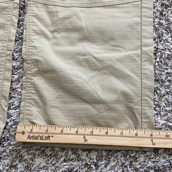 Prana Palisades Ripstop Utility Pant Women 12 Sandstone 33" Relaxed Straight Leg - Picture 12 of 13